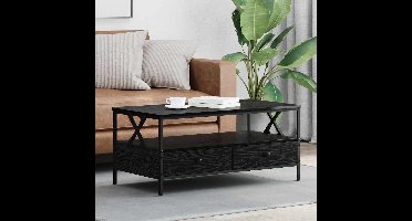 Salontafel Zwart eiken 100 x 51 x 45 cm Bewerkt hout