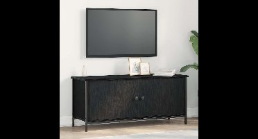 TV-kast Zwart Eiken 100 x 35 x 45 cm Bewerkt hout