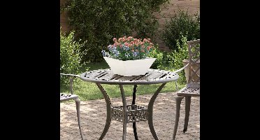 Tuin Bloempot Wit 35 x 35 x 15 cm Koudgewalst staal