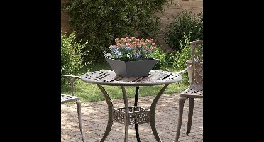 Tuin Bloempot Zwart 35 x 35 x 15 cm Koudgewalst staal