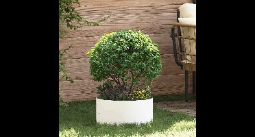 Plantenring Wit 40 x 40 x 20 cm Koudgewalst staal