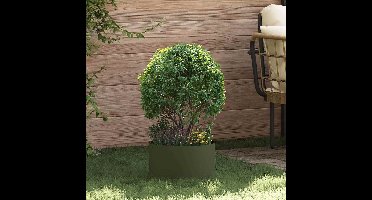 Plantenring Olijf Groen 30 x 30 x 20 cm Koudgewalst staal