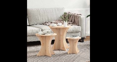 Salontafel 3 pcs Naturel