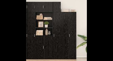 Wandkast Zwart Eiken 30 x 42,5 x 39,5 cm Bewerkt hout