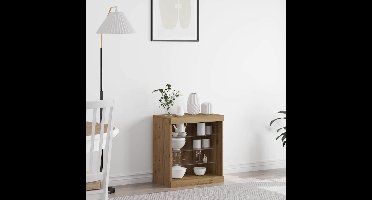 LED Sideboard Artisan Eiken 60,5 x 37 x 67 cm Bewerkt hout