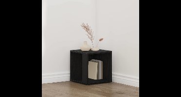 Hoekplanken Zwart Eiken 33 x 33 x 34,5 cm Bewerkt hout