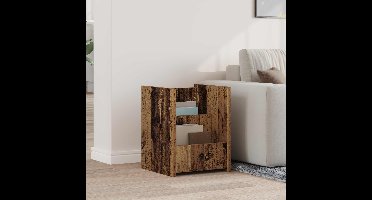 Tijdschrift Rek met plank Oudhout 35 x 35 x 45 cm Bewerkt hout