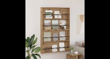 Tijdschrift Rek met plank 2 pcs Artisan Eiken 100 x 12 x 70 cm