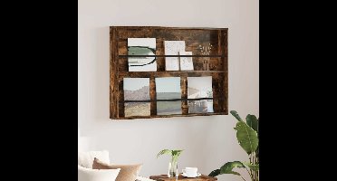 Tijdschrift Rek Gerookt eiken 100 x 12 x 70 cm Bewerkt hout