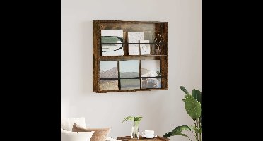 Tijdschrift Rek Gerookt eiken 80 x 12 x 70 cm Bewerkt hout