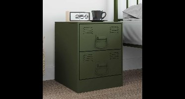 Kast Handvatten 12 pcs Olijf Groen 85 x 45 mm Metaal