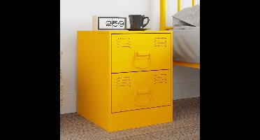 Kast Handvatten 12 pcs Mosterdgeel 85 x 45 mm Metaal