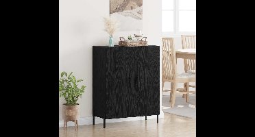 Dressoir Zwart Eiken 69,5 x 34 x 90 cm Bewerkt hout
