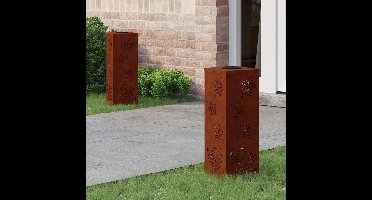 Solar LED Pad Licht 2 pcs Roestig Cortenstaal
