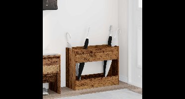 Paraplu Standaard Oudhout 65 x 24 x 50 cm Bewerkt hout