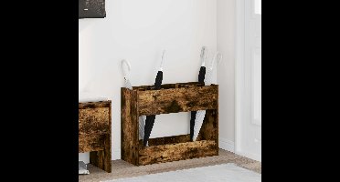 Paraplu Standaard Gerookt eiken 65 x 24 x 50 cm Bewerkt hout