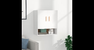 Wandkast 60x31x70 cm bewerkt hout wit