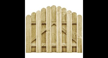 Poort 100x75 cm groen geïmpregneerd grenenhout