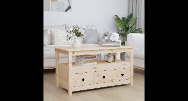 Salontafel 102x49x55 cm massief grenenhout