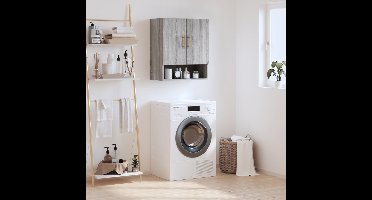 Wandkast 60x31x70 cm bewerkt hout grijs sonoma eikenkleurig