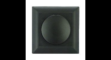 Ecodim Afdekplaat met draaiknop, zwart, voor draaidimmers