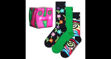 Happy socks 3 stuks Hyper Cube Socks Gift Box * Actie *