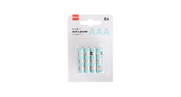 HEMA AAA alkaline extra power batterijen - 8 stuks