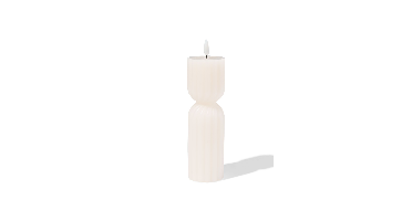 HEMA Led vormkaars ⌀6.2x23cm diabolo ivoor (ivoor)