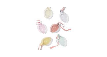 HEMA Hangers glas ei - 6 stuks