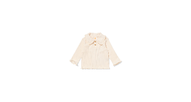 HEMA Baby T-shirt ajour vlinder ecru (ecru)