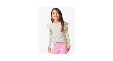 HEMA Kinder T-shirt rib groen (groen)