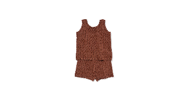 HEMA Babykledingset gehaakt bruin (bruin)