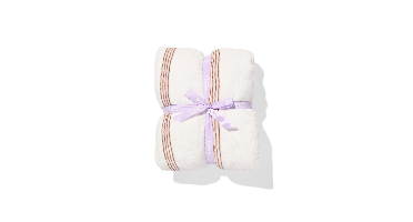 HEMA Plaid 130x150cm sherpa strepen bruin (beige)