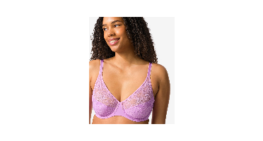 HEMA Niet voorgevormde kanten bh met beugel paars (paars)