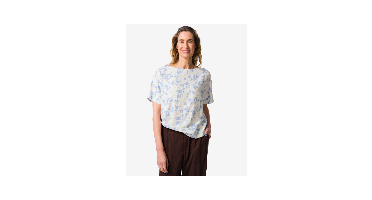 HEMA Dames top Riley bloemenprint wit (wit)