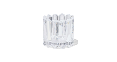 HEMA Glas voor geurkaars ⌀8x8cm ribbel transparant (transparant)