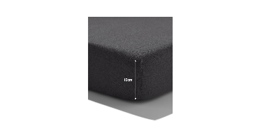 HEMA Splittopper hoeslaken 160x200/220cm jersey donkergrijs (donkergrijs)