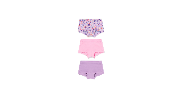 HEMA Kinderboxers stretch katoen bloemen - 3 stuks roze (roze)