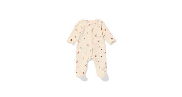 HEMA Newborn boxpakje velours rib kersen ecru (ecru)