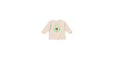 HEMA Newborn T-shirt avocado ecru (ecru)