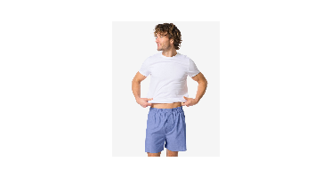 HEMA Losse herenboxer chambray blauw (blauw)