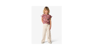 HEMA Kinderbroek broderie ecru (ecru)