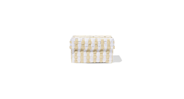 HEMA Mand 25x15cm met deksel geblokt beige