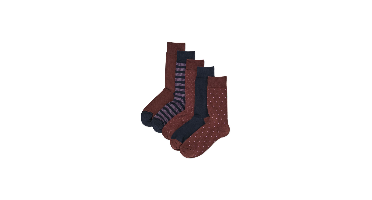 HEMA Herensokken grafisch - 5 paar chocoladebruin (chocoladebruin)