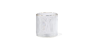 HEMA Glas voor geurkaars ⌀6.5x6.5cm ribbel transparant (transparant)