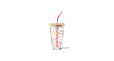 HEMA Mason jar 410ml bamboe spikkel