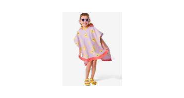 HEMA Kinder strandponcho 60x60cm zon (multi)