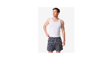 HEMA Losse herenboxer paisley middenblauw (middenblauw)