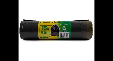 Huisvuilniszak Cleany - 50L - 15 stuks