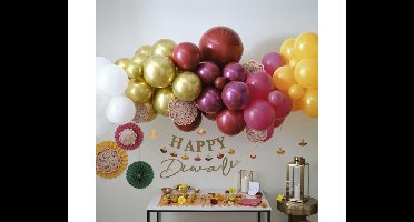 Ballonnenboog Diwali met waaiers en theelichtjes Ginger Ray